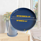 Yukfona Ceramic Plant Saucer Plant Pot Tray 8 inch Blue, Planter Water Drip Trays for Plant Saucers Indoors, Thick Durable Sturdy Flower Pot Saucers for Glazing Pots Base, More Sizes 4-12 inch