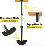 COSITA Edger, Edger Lawn Tool with 41-inch T Handle, Manual Half Moon Hand Edger for Grass, Metal Saw Tooth Garden Edger with Long Handle for Sidewalk, Yard Edging & Trimming