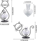 Plant Terrarium Plants Propagation Station Cat Lover Gifts for Women Home Office Decor Cat Desk Accessories