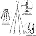 Heybe Swivel Hanging Basket Chains 23 Inches 4 Leads Hanging Chains Flower Pot Hanger Replacement Plant Hangers for Planters and Lanterns, Pack of 3 (4 Legs-Swivel)