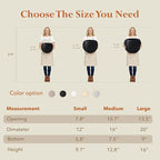 12.8"H x 16"D Premium Globo Fiberstone Round Planter with Drainage Hole, Smooth Finishes, Weather Resistant for Indoor and Outdoor Use, Included 2 Extra Coco Mats (Black, 10.7" Pot Opening)