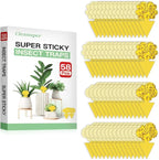 58 Pack Flying Insect Traps for Plants – Yellow Sticky Traps for Fungus Gnats, Flies & Flying Bugs, Indoor Outdoor Flying Bug Catcher for Pots, Garden & Kitchen, Non-Toxic, Odorless, Kid & Pet Safe