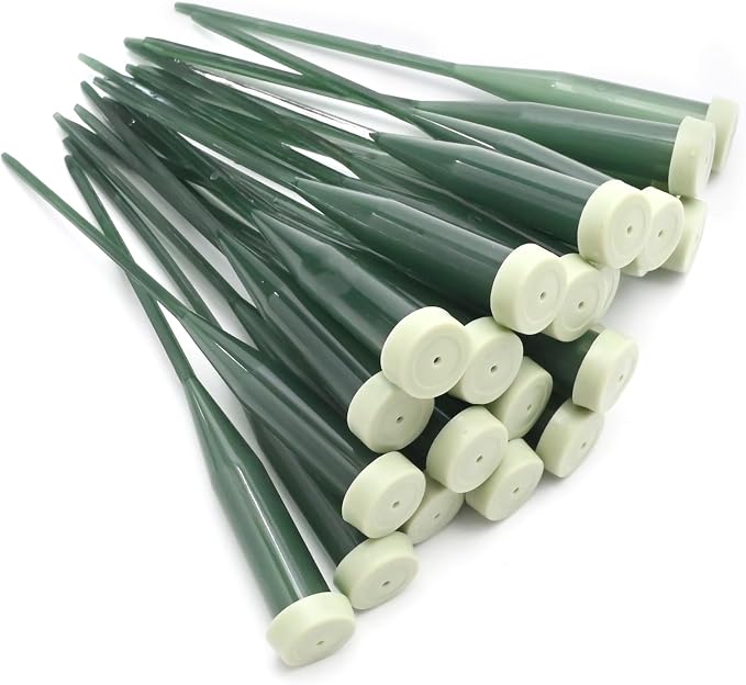 150 Pcs 6 Inches Plastic Floral Water Tubes Green Floral Tubes with Rubber Caps Flower Arrangements Supplies for Bouquet Stem Supplies