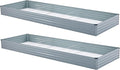 Meberam 2 Pack 12x4x1FT Galvanized Raised Garden Beds Kit Outdoor Metal Gardening Planter Box for Vegetable Elevated Flower Herbs,Gray