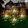 Anordsem Solar Lights Outdoor Waterproof: 4 Pack Garden Light - Bendable Copper Wire with 120 LED Firework Beads - DIY Warm Fun Decoration for Yard Patio - Twinkle Sparkler Gifts for Women Wife