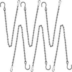 YINGFENG 6 Pack 19.7Inches Black Hanging Chains, Garden Plant Hangers, for Bird Feeders, Billboards, Chalkboards, Planters, Lanterns, Wind Chimes and Decorative Ornaments