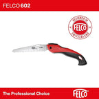 FELCO 602 Folding Pruning Saw – Compact Pull-Stroke Saw for Gardening & Vineyard Use | Tree Branch Cutter | Folding Handsaw with Chrome-Plated 6.3" Blade, Non-Slip Handle, Blade Lock, Swiss Precision