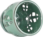 W&W Orchid Pot with Holes and Saucer for Repotting, Green, 6.5"