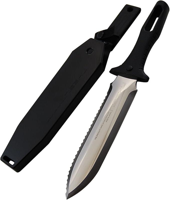 Nisaku NJP801 Yamagatana S Hori Weeding & Digging Knife HRC58 Hardened Japanese Stainless Steel, 7.25-Inch Blade 5.5-Inch Ergonomic Plastic Handle