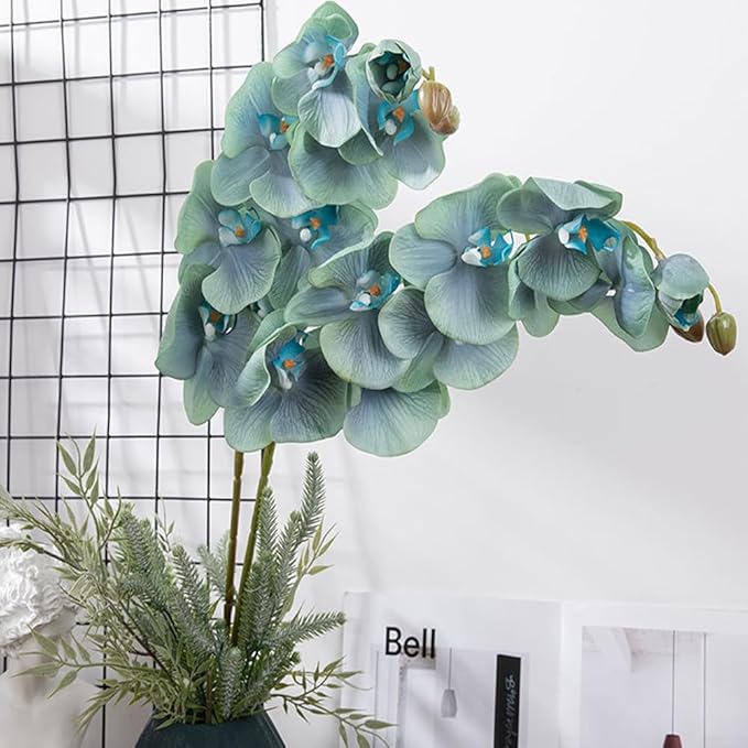 2 Simulation Butterfly Orchid Artificial Fake Flowers Decorative Living Room Bedroom Fake Flowers (Pink)