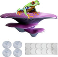 Mushroom Decor for Reptile Tank, Fish Tank, Pet-Safe Bearded Dragon Tank Accessories, Realistic Terrarium Plants for Crested Geckos, Frogs,Realistic Habitat Ornament (Lavender Silver)