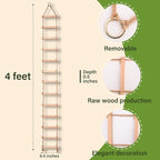 Chain Trellis for Climbing Plants Indoor – Natural Wood Ladder Style Plant Support for Vines, Ideal for Pothos & Ivy, Stylish Modern Design for Home & Garden Use, Indoor/Outdoor