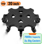 20 Inch Plant Caddy with Wheels Heavy Duty Outdoor,Indoor Rolling Plant Stand with 3inch Casters Black Heart Shaped Plant Dolly Large Potted Planter Cart for Big Flowerpots Plants Pots