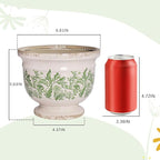 Vintage Ceramic Ice Crack Flower Pot with Drainage Hole Large Rustic Planter for Indoor and Outdoor Unique Antique Pastoral Pot Gardening Gift for Valentine's Day, Home Decors