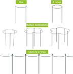HiGift 12 Pack 10" W x 24" H Plant Stakes for Indoor Plants, Metal Garden Peony Support Cages, Outdoor Plant Supports Ring Prop, Large Plant Stake for Hydrangea,Rose,Flower,Vine,Potted Plants