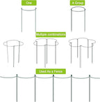 HiGift Peony Cages and Supports 24" H x 10" W, 8 Pack Tall Snake Plant Support Stake Half Round Metal Garden Stake for Indoor and Outdoor Plants, Flower Support Ring Border for Tomato,Hydrangea,Rose