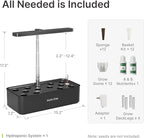 SUNCOZE Hydroponics Growing System Kit 12 Pods, 24W LED Grow Light Indoor Garden, 4L Water Tank with Quiet Pump, Adjustable Height Herb Garden Planter Indoor Kit, Gardening Gifts, Black