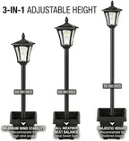 Benany 76" Solar Lamp Post Lights with Planter, Glass & Metal Street Light Outdoor Waterproof, 60 Lumens Dusk to Dawn Solar Pole Light for Garden, Yard, Driveway, Porch, Patio, Warm White