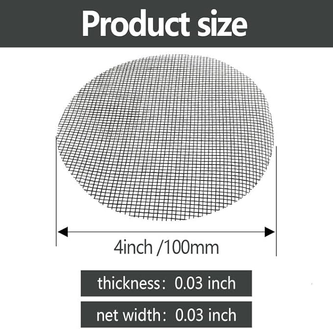 50PCS 4"/10cm Round Flower Pot Hole Mesh Pad, Plastic Plant Pot Mesh Hole Cover, Bonsai Bottom Grid Mat Pad for Garden Prevent Soil Loss