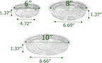 TRUEDAYS 15 Pack(6 inch/8inch/10inch) Clear Plant Saucers Flower Pot Tray Excellent for Indoor & Outdoor Plants