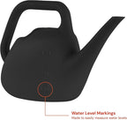 Bloem 1.5 L (0.4 Gallon) Resin Indoor/Outdoor Watering Can in Black, Small Watering Can for Small Space Use