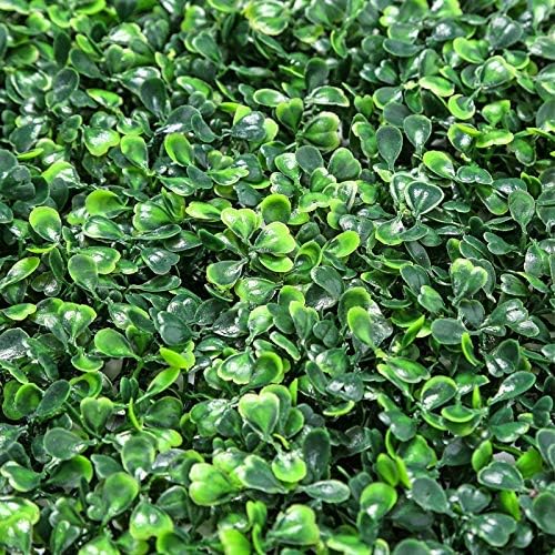 Sunnyglade 12 Pieces 10“x10“ Artificial Boxwood Panels Topiary Hedge Plant, Privacy Hedge Screen Sun Protected Suitable for Outdoor, Indoor, Garden, Fence, Backyard and Decor (10in x 10in)