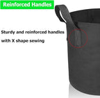 20-Pack 3 Gallon Grow Bags, Heavy Duty Aeration Fabric Pots with Handles,300G Thickened Nonwoven Pots for Plants/Vegetables/Flowers