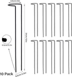 10-Pack Monstera Plant Support - 12 Inch Durable Iron U-Shaped Trellis Stakes for Indoor & Outdoor Medium-Sized Potted Plants - Perfect Stem Holder for Monstera & More