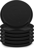 VUWEZ 6 Pack Plant Saucer Tray, 4 6 8 10 12 15 16 18 20 inch Plant Saucers for Indoors, Durable Plastic Flower Planter Plant Water Drip Trays Round, Pot Saucers, Plant Trays for Pots (6", Black)