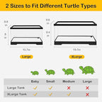Large Turtle Tank Kit,All in One Red Eared Slider Aquarium,PC Aquatic for Baby Tortoise,Fishes and Amphibians, Includes Silent Filter,Filter Plates,UVB Lamp,Bulb,Plants,Stone,Basking Platform