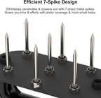 Hand Tiller Garden Tool Lawn Aerator Spike Manual Tool Portable Handheld Aerator Lawn Tool with 7-Iron Spikes, Pre-Aessmbled Small Grass Aerator Tool, Cultivator Tiller Soil Lossener