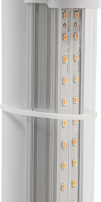 Hydroponic Tower Growing System Kits with LED Grow Lights 30 Pods Indoor Vertical Planter Germination Kit 6 Layers Hydroponic Tower for Fruits, Vegetables, Herbs, and Miniature Greens (White)