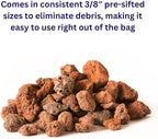 SuperMoss (24534) Horticultural Lava Rock – Premium Soil Amendment & Decorative Top Dressing for Plants, Terrariums, & Aquariums, 2 Quarts Bag, Red