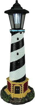 Guiding Light Black and White Solar LED Outdoor Figurine