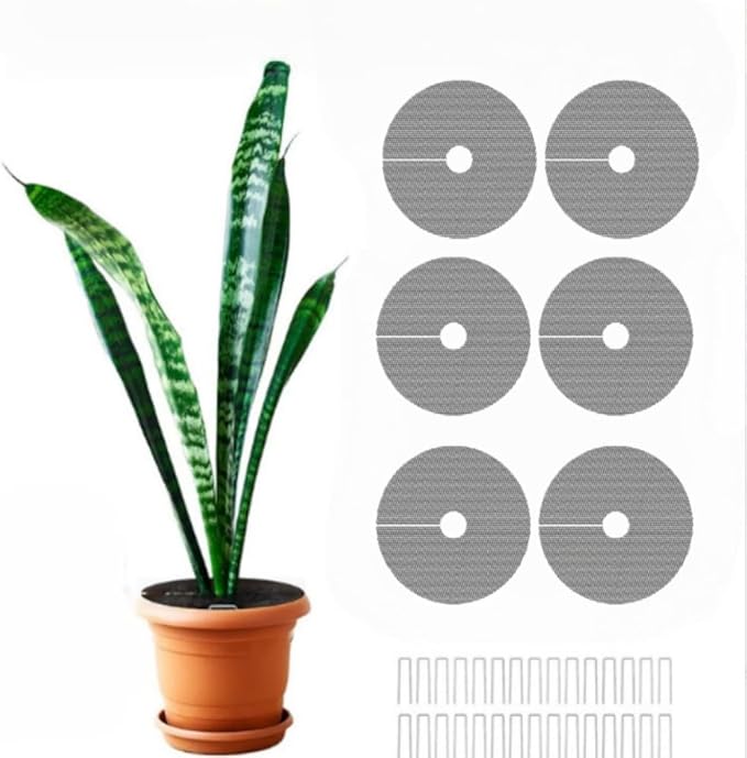 6 Pack Plant Pot Grids, Cuttable Plant Pot Soil Protectors Covers, Used to Keep Animals Out of flowerpots Perfect for Indoor and Outdoor Plants (Medium)