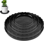 Wave Plant Saucer - 6/8/10 inch Plant Trays to Catch Water, Plastic Flower Pot Saucers for Indoor and Outdoor Garden（6 Packs ）