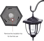 MAGGIFT 34 Inch Hanging Solar Lights Outdoor Waterproof Solar Garden Lights with 2 Shepherd Hooks Landscape Lighting for Lawn Patio Yard Pathway Driveway,2 Pack
