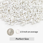 YISZM 10LB Succulent and Cactus Gravel, 1/5 Inch White Natural Decorative Polished Pebbles for Landscaping, River Rocks for Plants, Vases, Aquariums, Terrarium and Outdoor Gardening