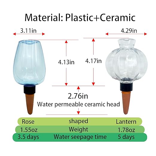 4psc Fully Automatic Plant Watering Device, Various Specifications, Potted drip Irrigation Device, Water Ball, Lazy Flower Planting, Vacation, Plant Care, Water Nail Pile Watering Equipment