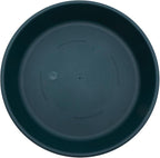 The HC Companies Flower Pot Saucers - Plastic Plant Saucer for Outdoors & Indoors - Traditional Design Plant Pot Trays for Water Drainage - Durable & Stylish Round Plant Tray (12" Evergreen)