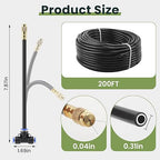 Automatic Drip Irrigation Kits - Garden Watering System with 360° Bendable Spray Adjustable Copper Atomizing Nozzles for Yard, Lawn, Raised Bed, Greenhouse, Potted Plants (40 Nozzles, 200FT Hose)