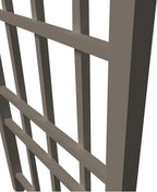 Dura-Trel Cottage 28 by 66 Inch Heavy Duty Weather Stabilized PVC Vinyl Outdoor Garden Patio Trellis with Ground Anchors, Mocha