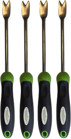 Garden Guru Dandelion Weeder Tool with Ergonomic Handle - Stainless Steel Weed Puller for Planting, Weeding, Flower and Vegetable Care in Lawn Garden Yard | Rust Resistant (4 Pack)