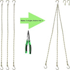 Chain for Hanging Plants,25 Inch Gold Hanging Chain,Hanging Basket Chain Kits with Hooks for Bird FeederHanging Plant Extender Porch Wind Chime (Gold, 25 Inch-4PCS)