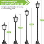 Greluna Solar Lamp Post Light Outdoor, Warm White, IP45 Waterproof Solar Post Lights Outdoor, Pole Lights Decorative Lamp for Yard Garden Patio Lawn Pathway Driveway Front/Back Door 2 Pack
