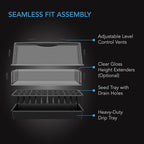AC Infinity Large Humidity Dome, Heavy-Duty Germination Kit with 3 mm Thickest Clear Dome, Sturdy Drip Tray, 6x12 Cell Seedling Tray, Vented Height Extension Panels, for Seed Starting, Cloning Plants