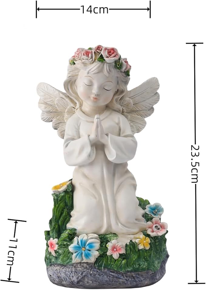 Pohabery Angel Garden Decor Statue Solar Angel Decorations for Yard Outdoor Decorations for Patio Gift for Mom