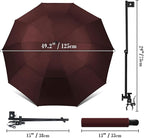 Patio Umbrellas UPF 50+ 360 ° Adjustable Shade Umbrella,Beach Umbrella with Universal Clamp,Beach Clamp on Umbrella,suitable for Patio,beach chairs,golf carts, wheelchairs,carts,bleachers,camping and fishing
