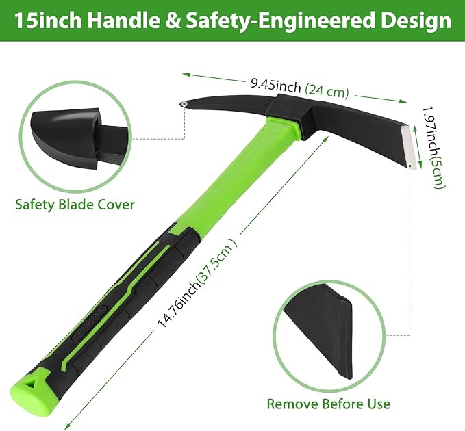 15inch Gardening Pick Durable and Comfortable Handle Garden Tool for Flower Work