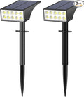 WENATY Solar Lights Outdoor Waterproof, Solar Spot Lights- 2 Pack/4 Mode LED Spotlights 2-in-1 Auto On/Off Powered Landscape Lighting for Outside Yard Wall Garden Path Driveway, Cool White